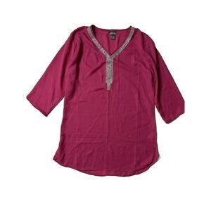 Uniti Casuals Women’s Pink Casual Long Sleeve Top Size Large